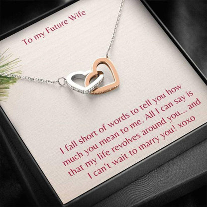 Future Wife Necklace - Necklace For Fianc� - Gift Necklace With Message Card Future Wife Holiday 