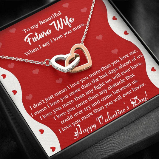 Future Wife Necklace, Valentine's Day Necklace Gift With Message Card For Girlfriend From Boyfriend, Promise Necklace For Her