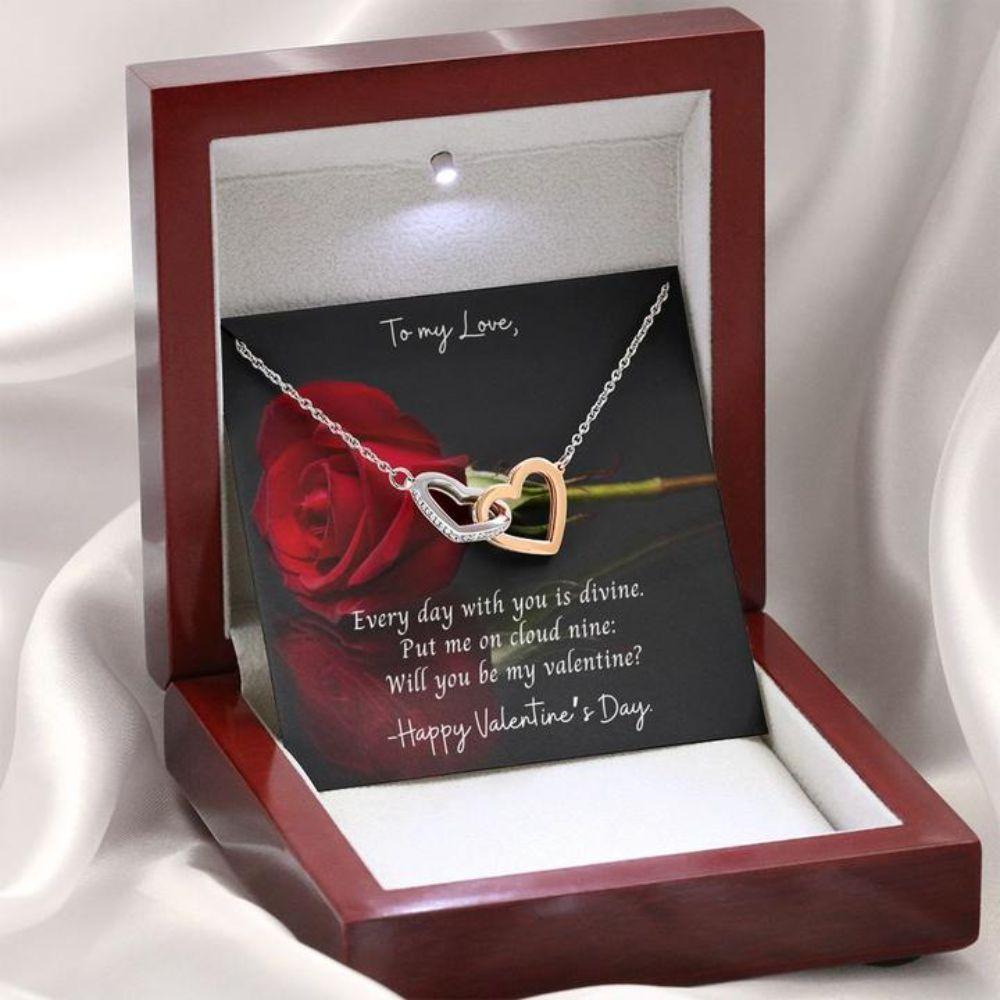 Gift Necklace Message Card “ To My Love Poem Cloud 9 Happy Valentine’S Day
