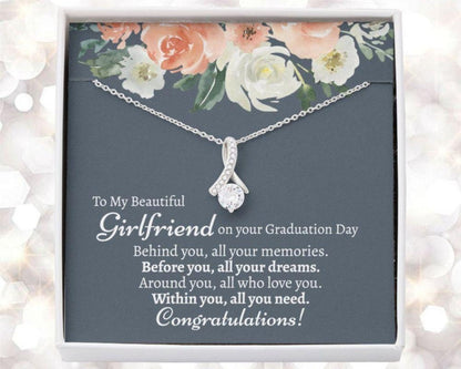 Girlfriend Necklace, Girlfriend Graduation Necklace Gift, College Graduation Gift For Girlfriend