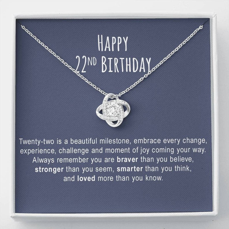 Girlfriend Necklace, 22nd Birthday Necklace Gift For Her, 22nd Birthday Necklace Gift For Women, 22nd Birthday Jewelry