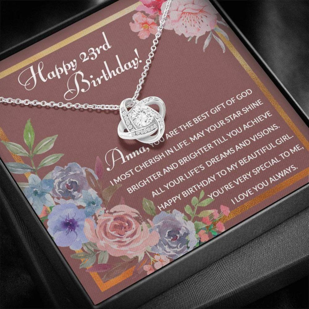Girlfriend Necklace, 23rd Birthday Necklace, Happy 23rd Birthday Necklace For Girlfriend, 23rd Birthday Jewelry For Daughter, Meaningful 23rd Birthday Necklace