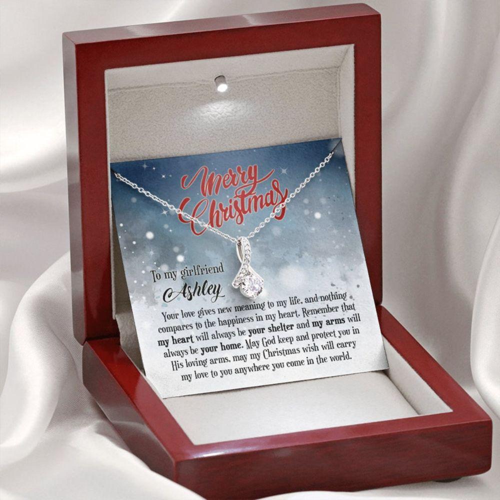 Girlfriend Necklace, Alluring Beauty Necklace, Sentimental Gift For Girlfriend, Girlfriend Christmas, My Love Christmas Necklace