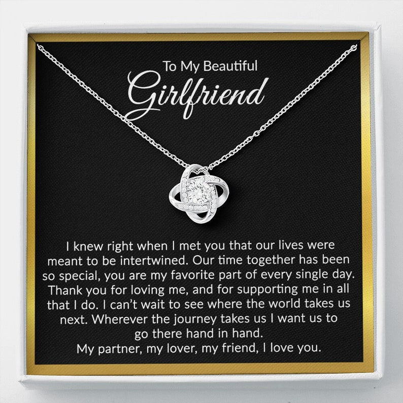 Girlfriend Necklace, Anniversary Necklace For Girlfriend, Girlfriend Gift, Gift For Girlfriend, Necklace For Girlfriend V3