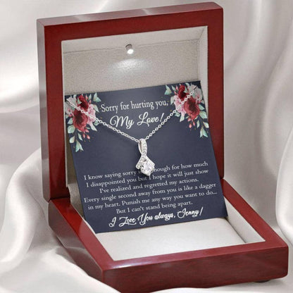 Girlfriend Necklace, Apology Gift For Her, Sorry Gift For Girlfriend, For Wife, Apology Necklace For Her, Forgive Gift Say Sorry, I�M Sorry Necklace
