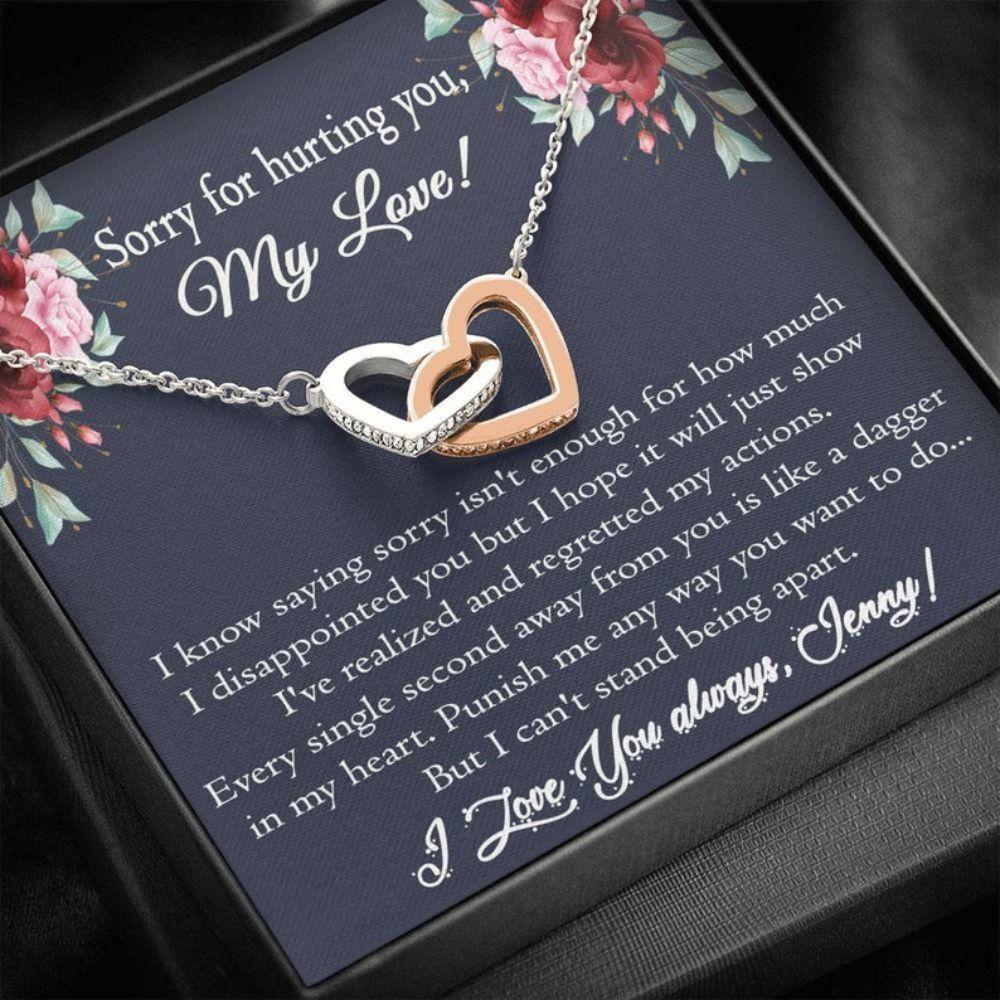 Girlfriend Necklace, Apology Gift For Her, Sorry Gift For Girlfriend, For Wife, Apology Necklace For Her, Forgive Gift Say Sorry, I�m Sorry Necklace