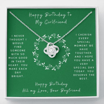 Girlfriend Necklace, Birthday Necklace To My Girlfriend - Gift To Girlfriend With Message Card