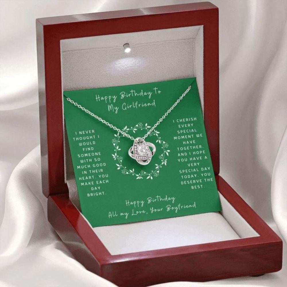 Girlfriend Necklace, Birthday Necklace To My Girlfriend “ Gift To Girlfriend With Message Card