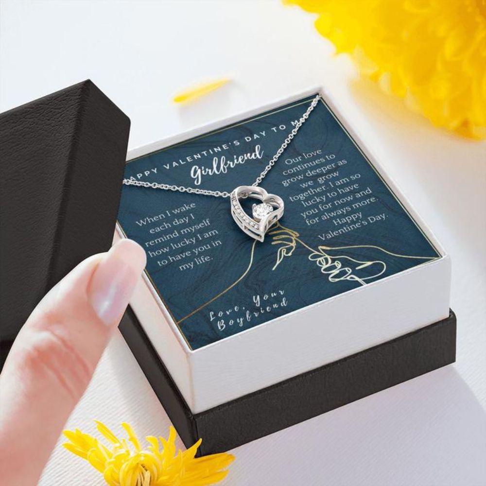 Girlfriend Necklace - Gift To Girlfriend - Gift Necklace Message Card - Valentine's Day To My Girlfriend 