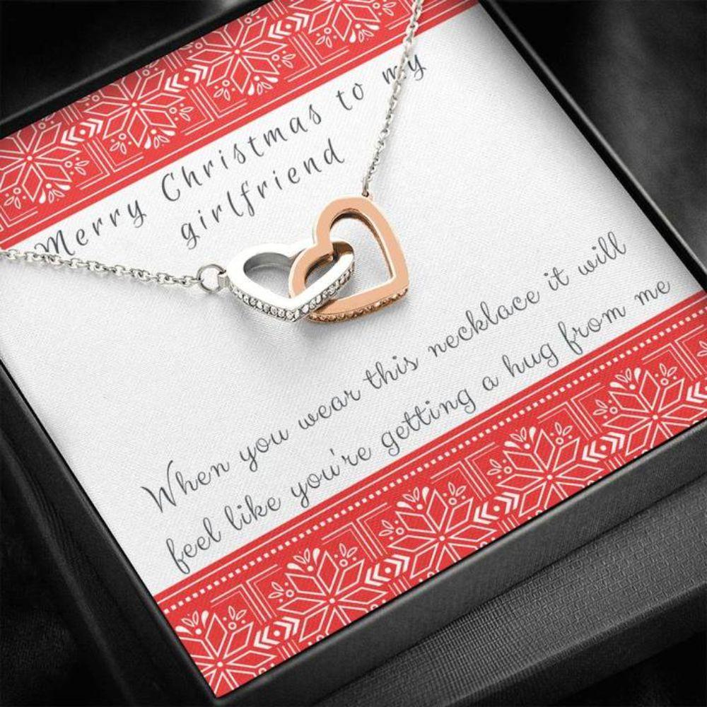 Girlfriend Necklace - Gift To Girlfriend - Gift Necklace With Message Card Girlfriend Christmas Necklace
