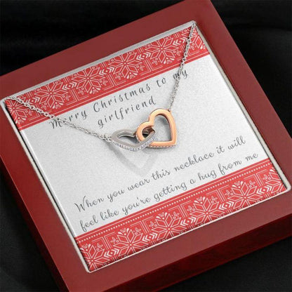 Girlfriend Necklace “ Gift To Girlfriend “ Gift Necklace With Message Card Girlfriend Christmas Necklace