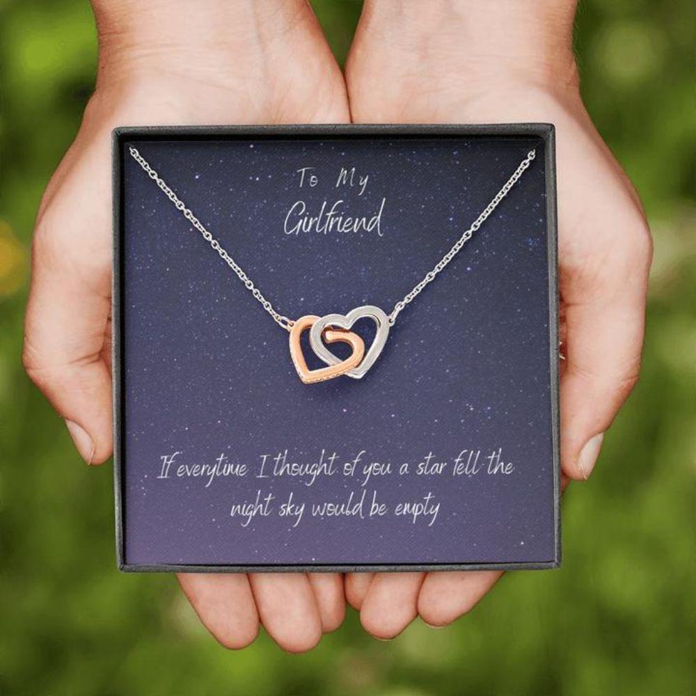 Girlfriend Necklace “ Gift To Girlfriend “ Gift Necklace With Message Card Girlfriend Star