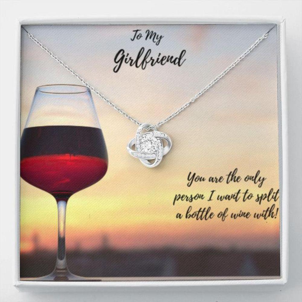 Girlfriend Necklace - Gift To Girlfriend - Gift Necklace With Message Card To Girlfriend Stronger Together 