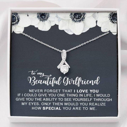 Girlfriend Necklace, Future Wife Necklace, Wife Necklace, Girlfriend Necklace Gifts From Boyfriend “ Never Forget That I Love You Rakva