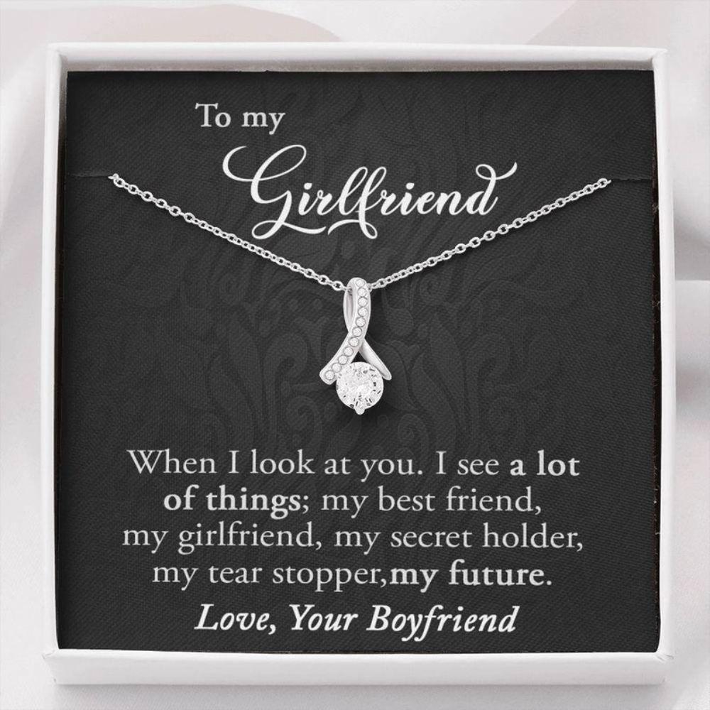 Girlfriend Necklace, Girlfriend Gift, Gift For Girlfriend, Anniversary Gift For Girlfriend, Girlfriend Birthday Necklace, Girlfriend Birthday
