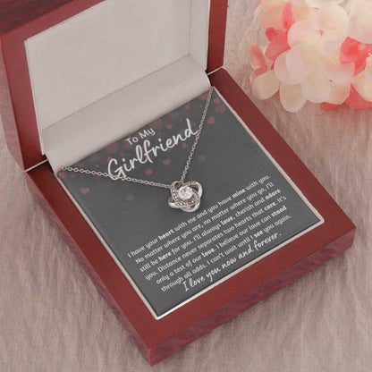 Girlfriend Necklace, Long Distance Girlfriend Birthday Anniversary Necklace Gift For Military Girlfriend, Valentines Day Necklace Gift