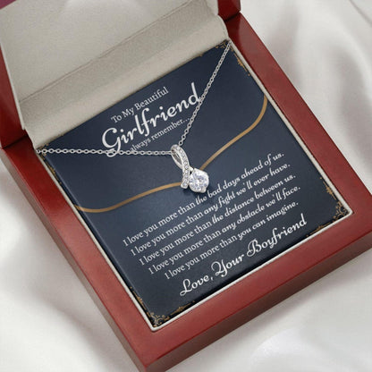 To My Girlfriend Necklace Gift On Her Birthday Surprise Gift For Her - 925 Sterling Silver Pendant