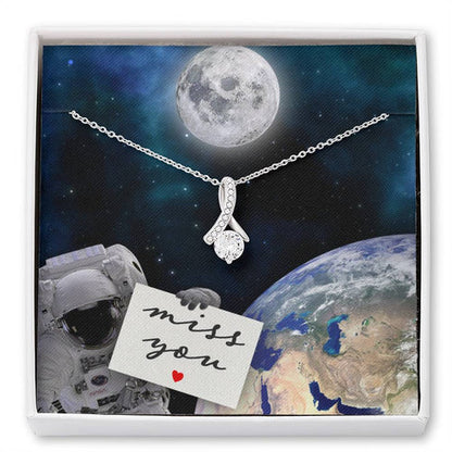 Girlfriend Necklace, Miss You Astronaut - Alluring Beauty Necklace