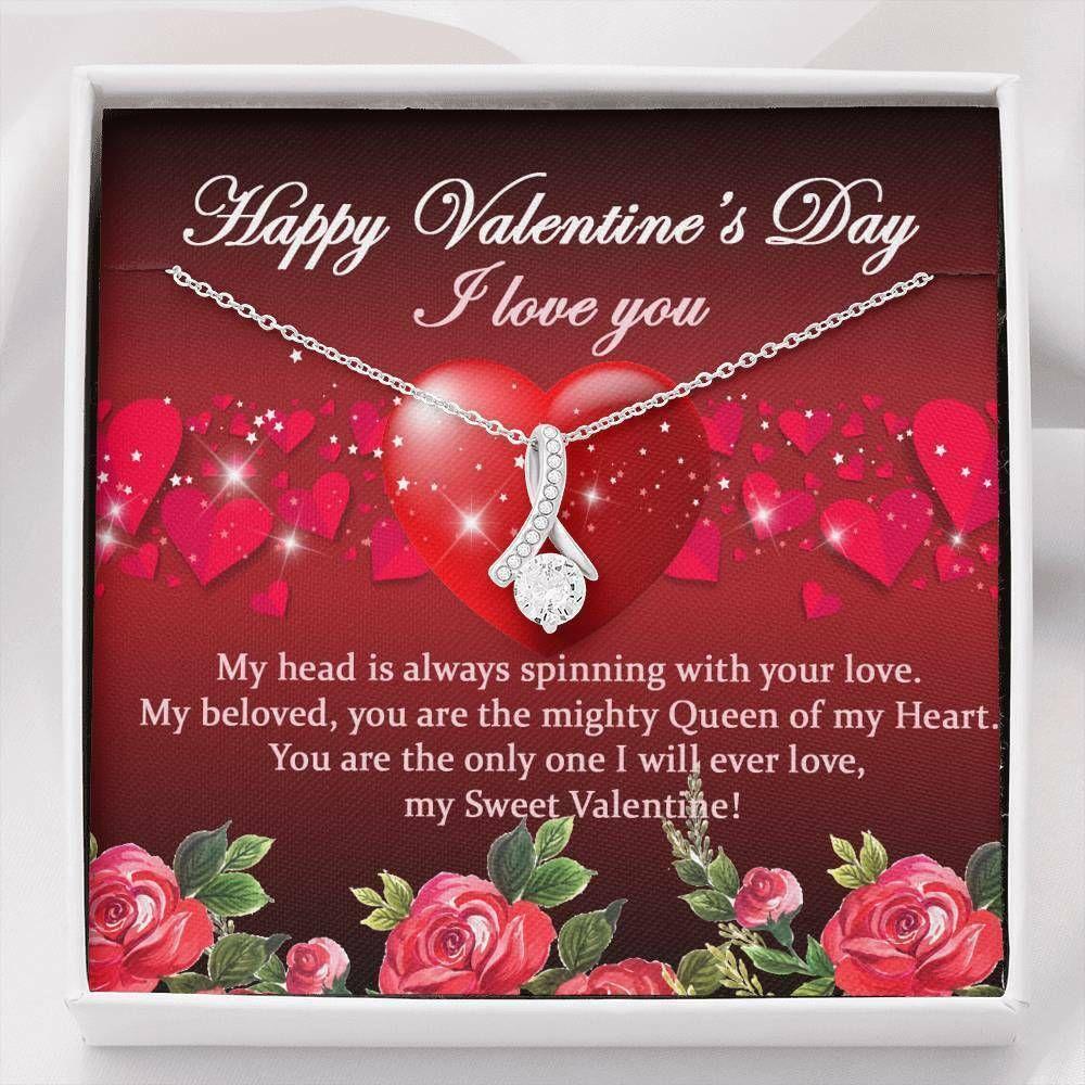 Girlfriend Necklace, Necklace Pendant Cubic Zirconia Valentine Gift Girlfriend  - My Sweet Valentine!
