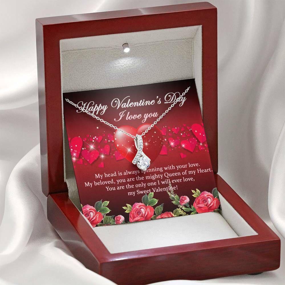 Girlfriend Necklace, Necklace Pendant Cubic Zirconia Valentine Gift Girlfriend  “ My Sweet Valentine!