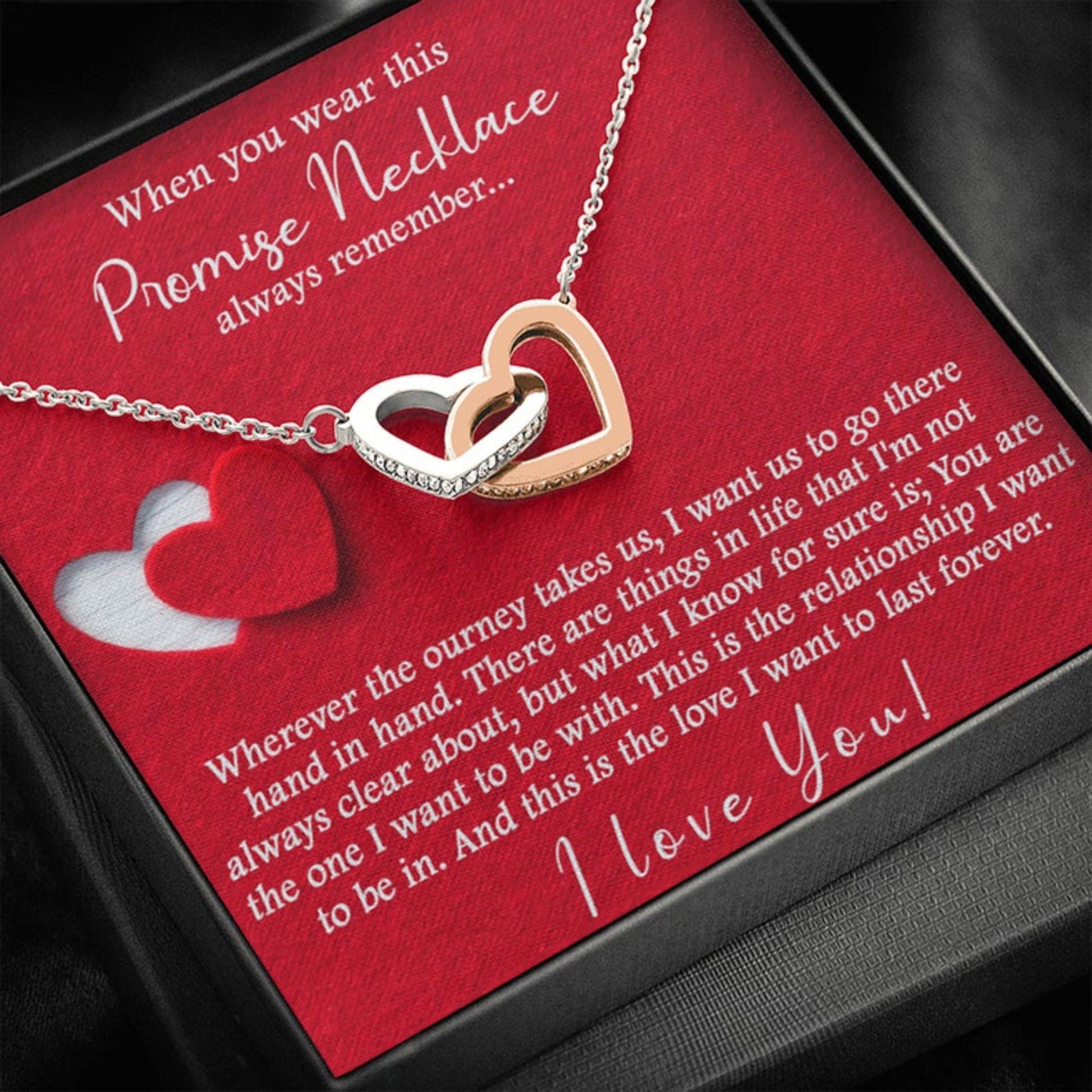 Girlfriend Necklace, Promise Necklace For Girlfriend From Boyfriend, Promise Necklace For A Couple, Promise Necklace For Her