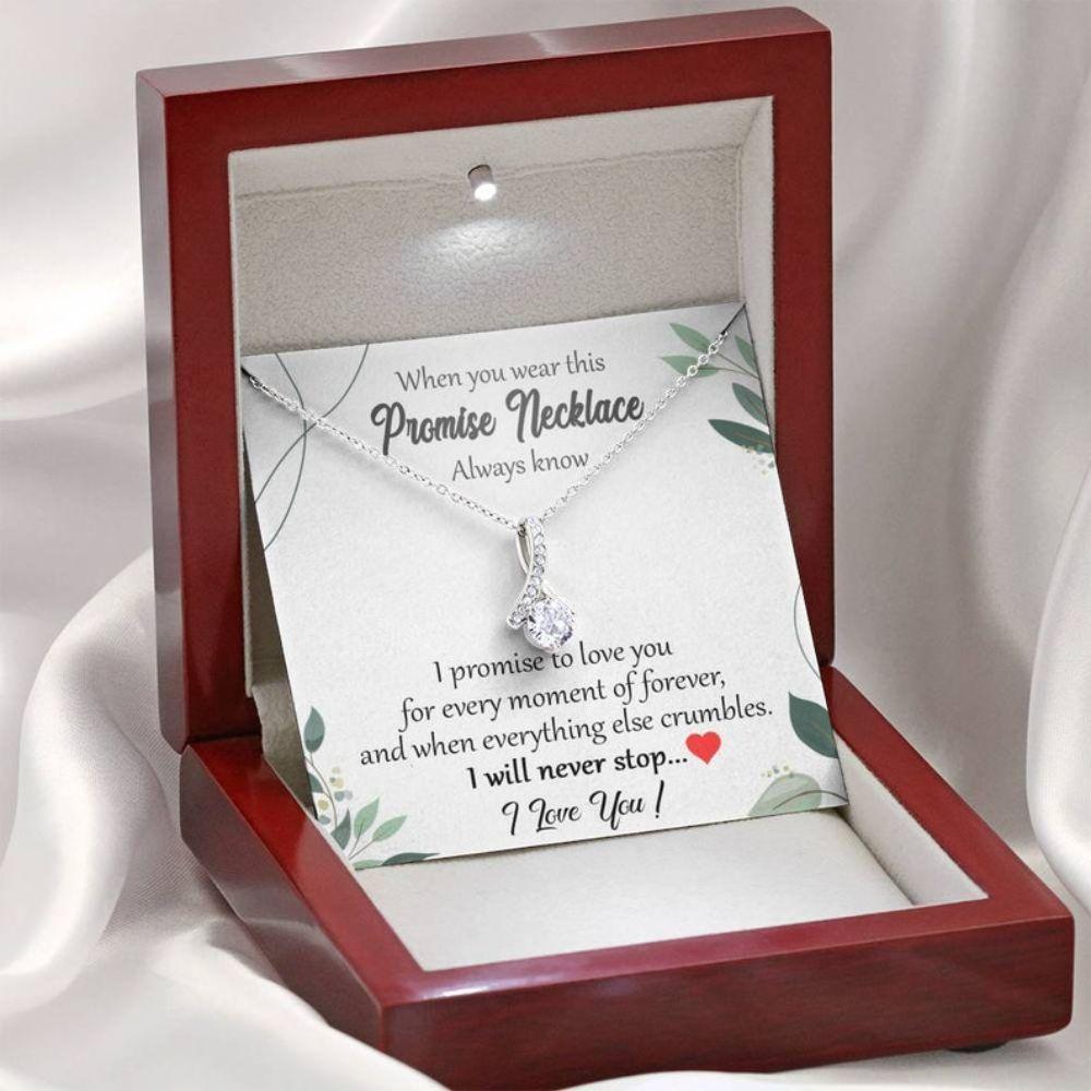 Girlfriend Necklace, Promise Necklace For Girlfriend From Boyfriend, Promise Necklace For Her, Girlfriend Anniversary
