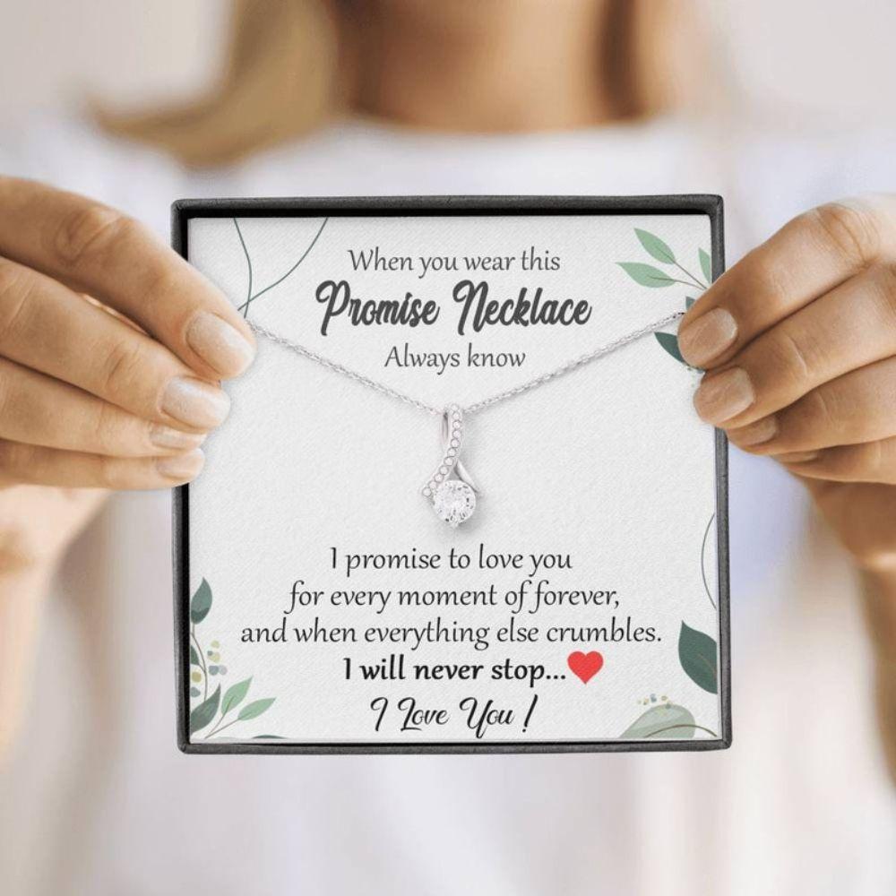 Girlfriend Necklace, Promise Necklace For Girlfriend From Boyfriend, Promise Necklace For Her, Girlfriend Anniversary, Valentine Gift For Girlfriends Birthday,