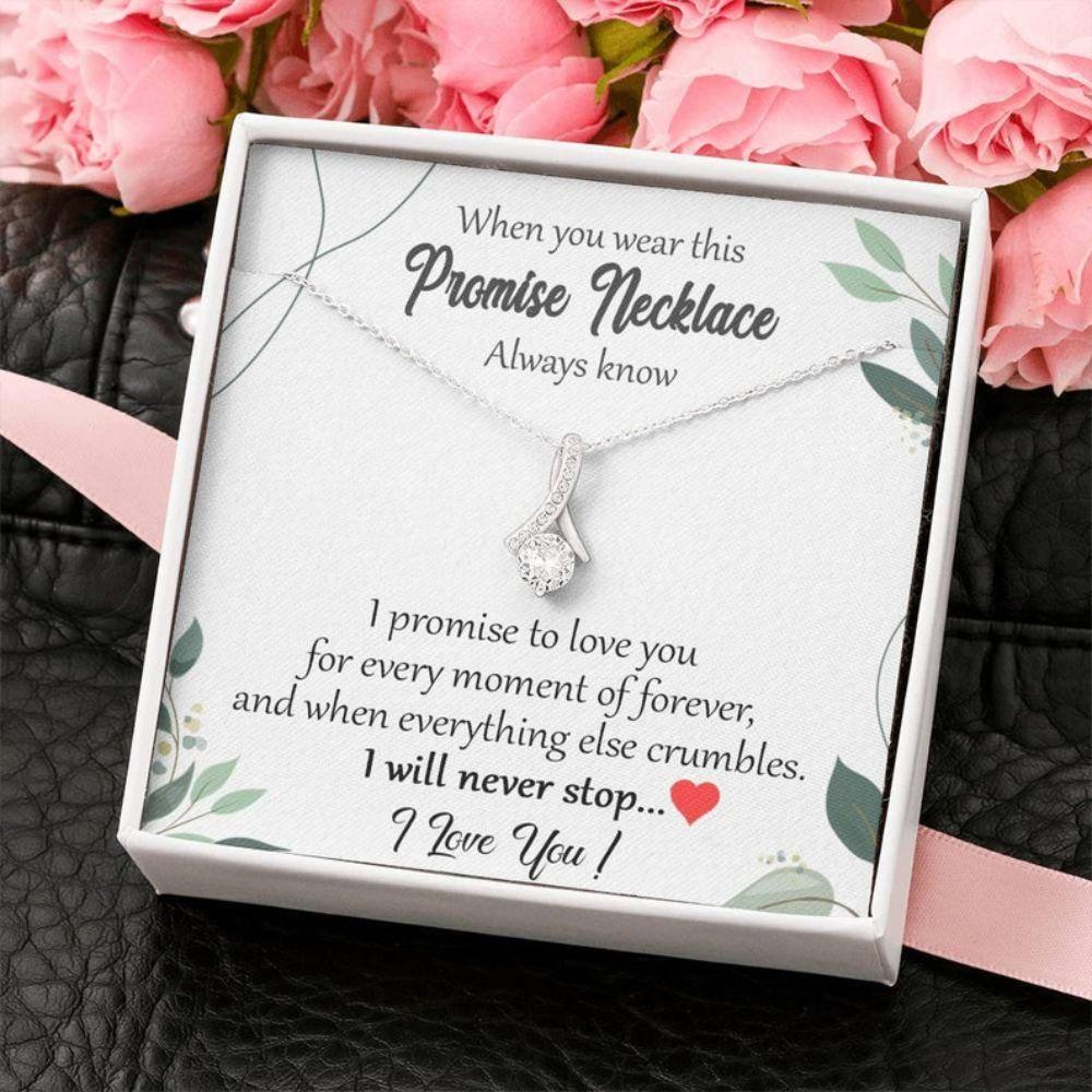 Girlfriend Necklace, Promise Necklace For Girlfriend From Boyfriend, Promise Necklace For Her, Girlfriend Anniversary