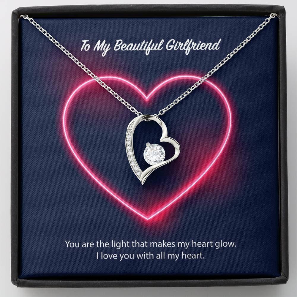 Girlfriend Necklace, To My Beautiful Girlfriend Forever Love Necklace