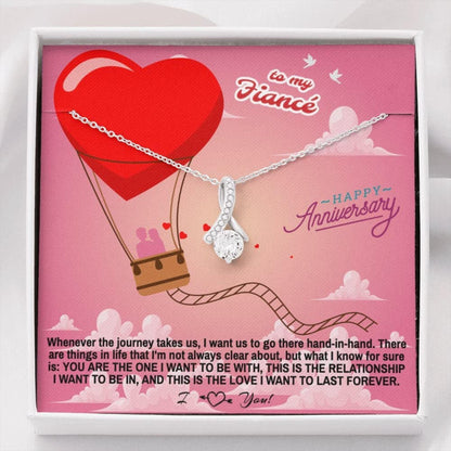 Girlfriend Necklace, To My Fiance Happy Anniversary, Whenever The Journey Take Us, Alluring Beauty Necklace