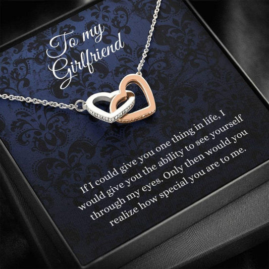 Girlfriend Necklace, To My Girlfriend Necklace Valentine Christmas, To Girlfriend Gift For Anniversary From Boyfriend