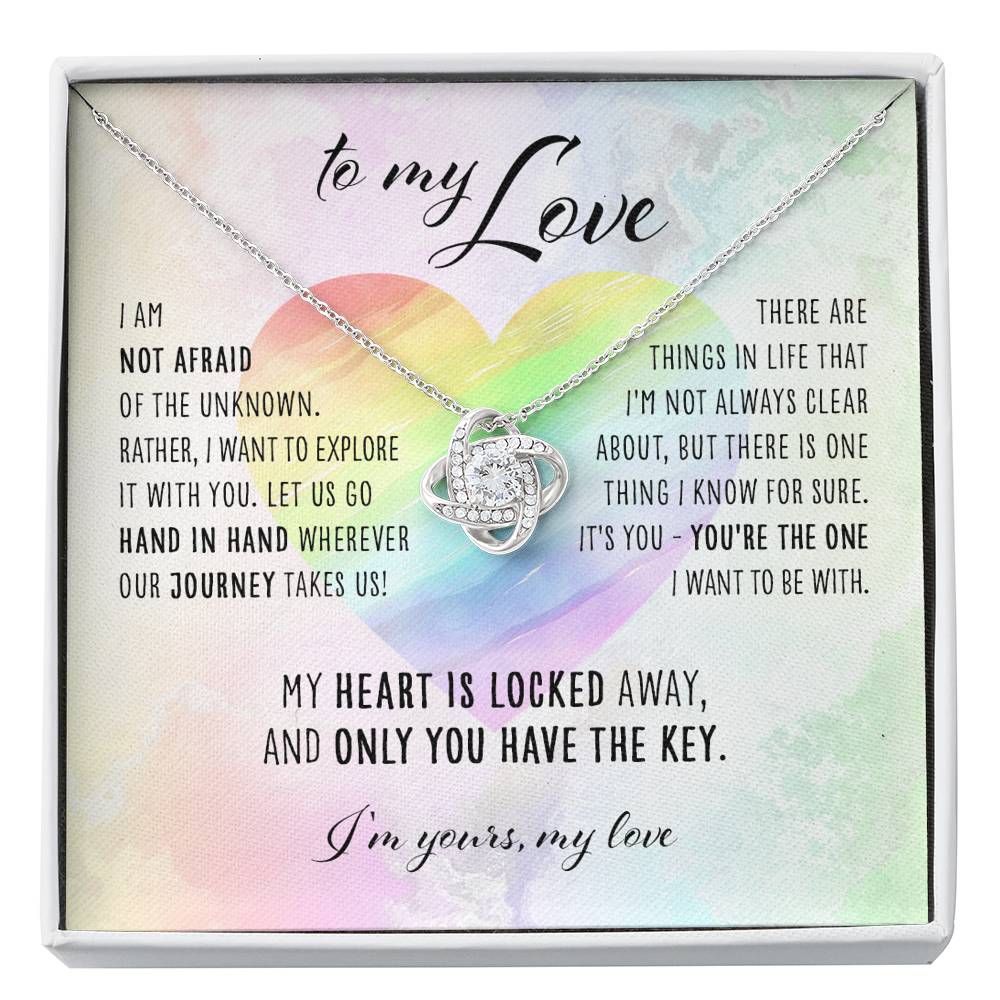Girlfriend Necklace, To My Love - Lesbian Gay LGBTQ Love Knot Necklace