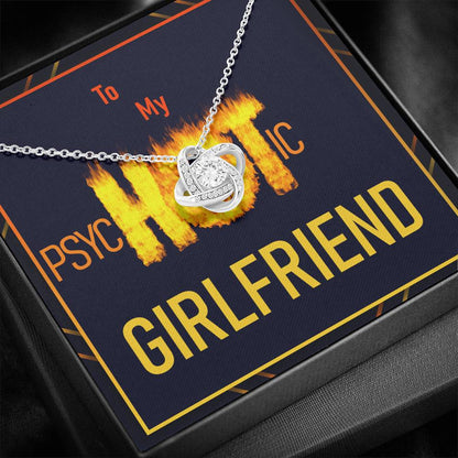 Girlfriend Necklace, To My Psychotic Girlfriend Love Knot Necklace