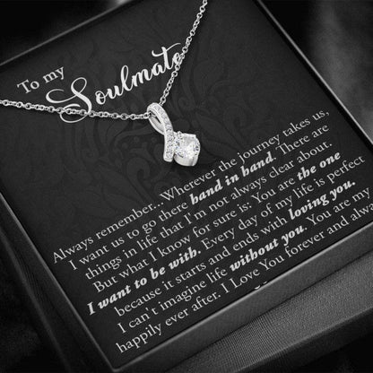Girlfriend Necklace, To My Soulmate, Necklace For Soulmate, Meaningful Soulmate Necklace, Thoughtful Christmas Necklace For Her