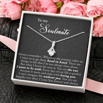 Girlfriend Necklace, To My Soulmate, Necklace For Soulmate, Meaningful Soulmate Necklace, Thoughtful Christmas Necklace For Her