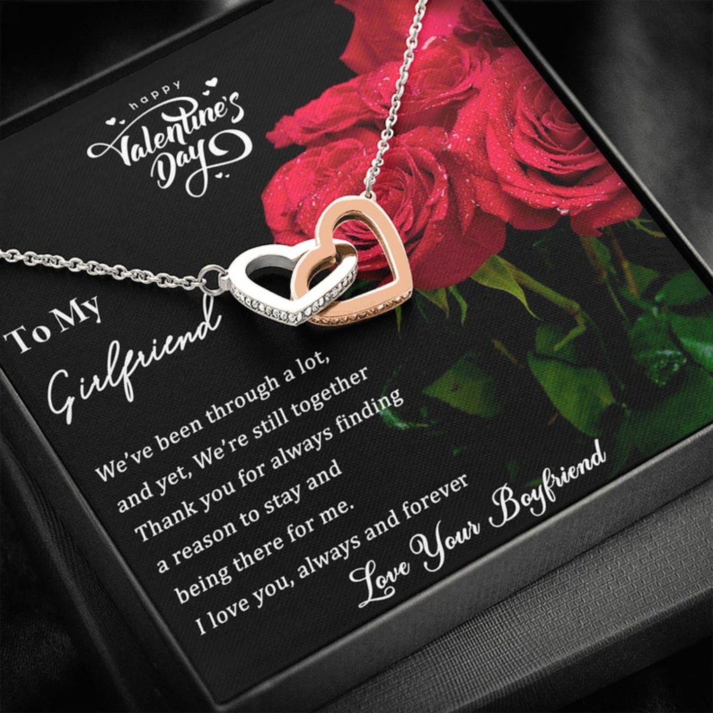 Girlfriend Necklace, Valentine's Day Necklace Gift For Her, Valentines Day Necklace, Valentine Necklace For Girlfriend