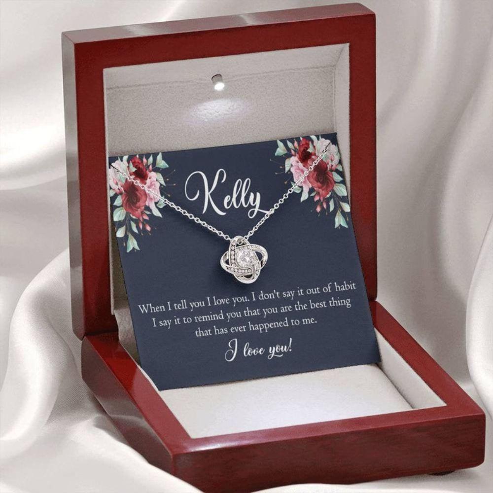 Girlfriend Necklace, Valentines Gift For Her Necklace, Gift For Her Jewelry, Personalised Name On Card, Valentines Day For Her, Girlfriend Gift