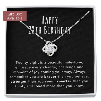 Girlfriend Necklace, Wife Necklace, 28th Birthday Necklace Gift For Her, 28th Birthday Necklace Gift For Woman, 28th Birthday Jewelry, 28 Year Old Gift