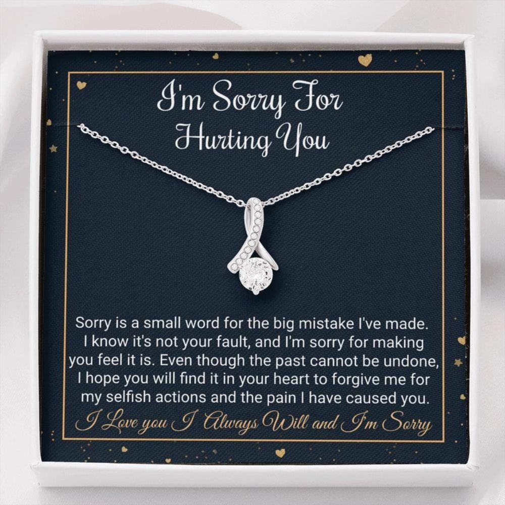 Girlfriend Necklace, Wife Necklace, I'm Sorry Gift, Apology Gift, Forgive Me, Sorry Gift For A Friend Or Partner
