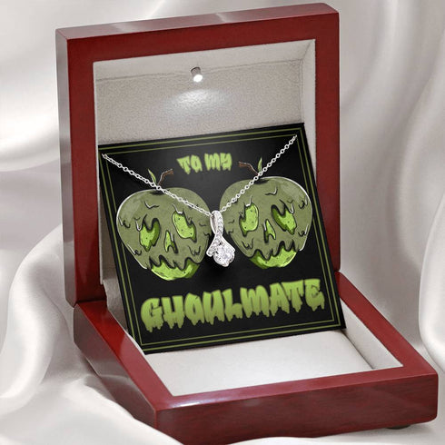 Girlfriend Necklace, Wife Necklace, To My Ghoulmate Funny Soulmate Pun “ Alluring Beauty Necklace