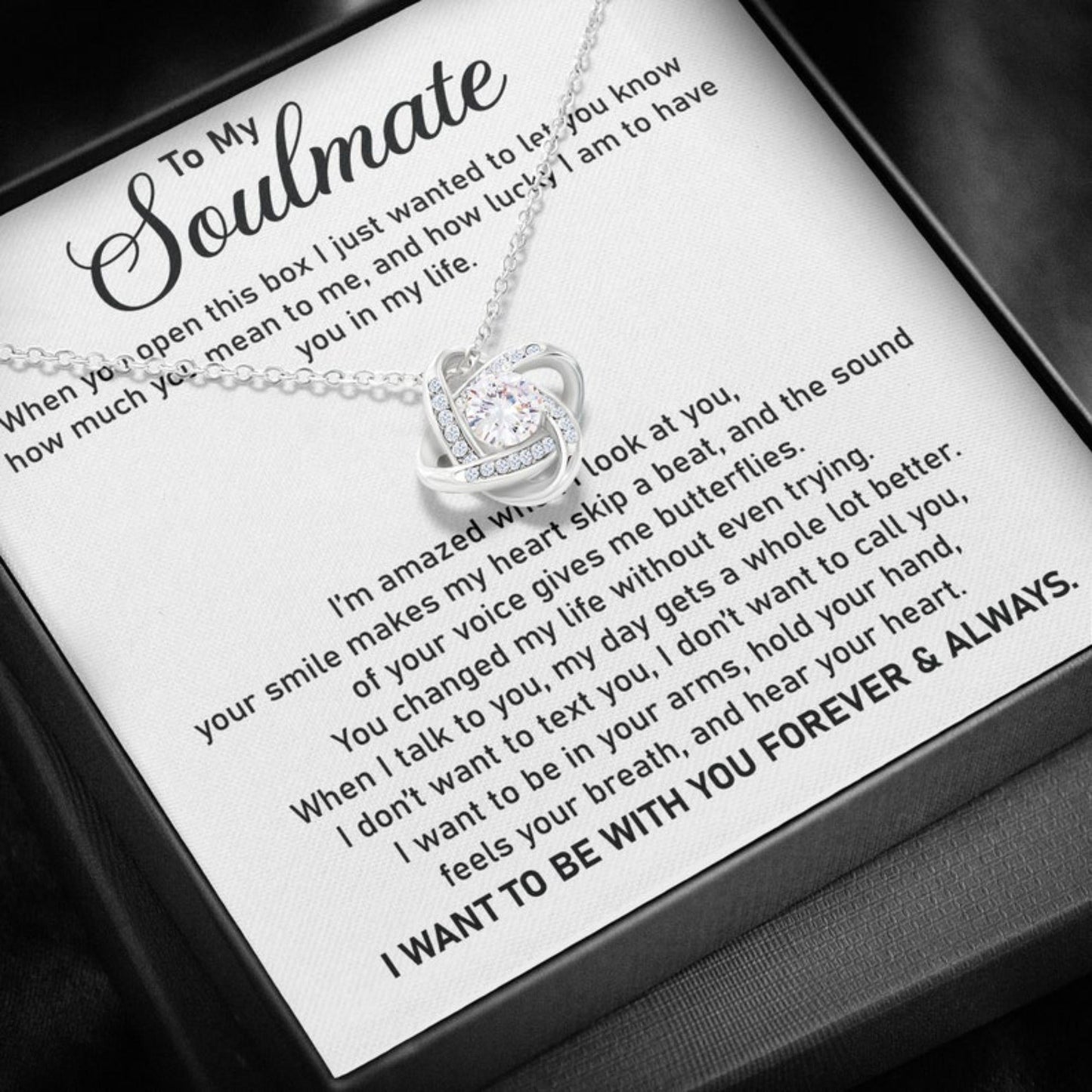 Girlfriend Necklace, Wife Necklace, To My Soulmate Necklace, Sentimental Gifts For Wife Girlfriend, Valentines Day Necklace