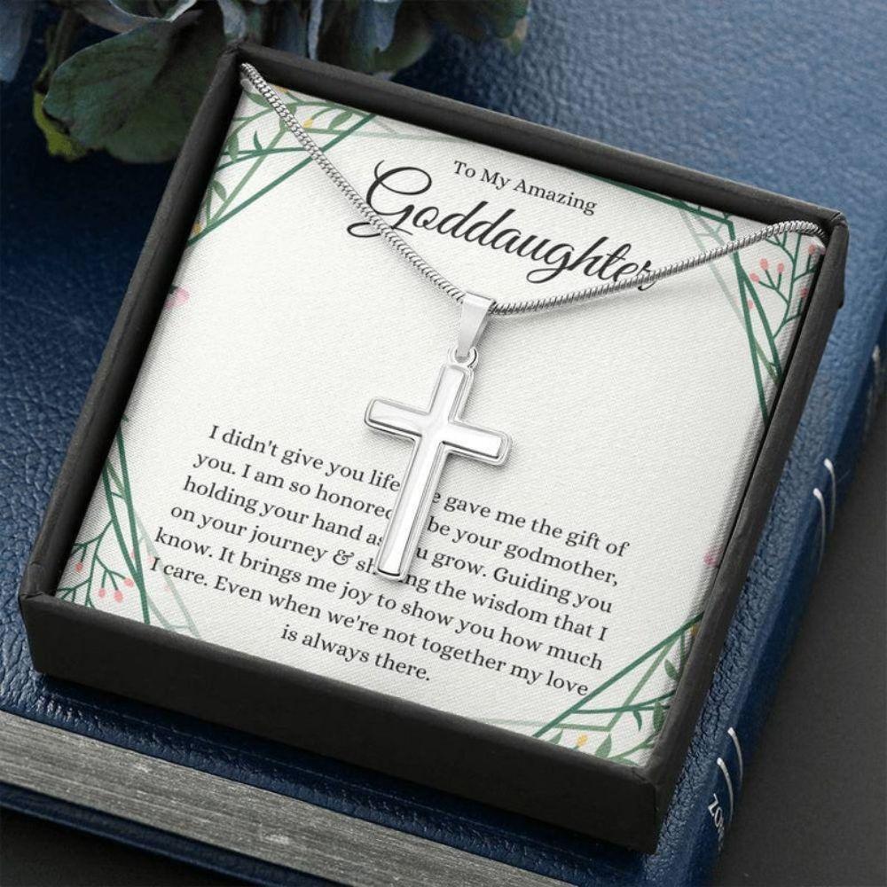 Goddaughter Necklace, Gifts For Goddaughter From Godmother, First Communion Necklace Gift For Girls