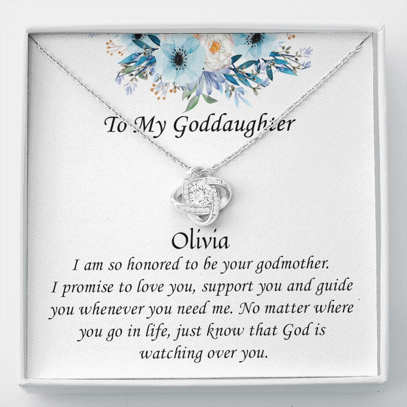 Goddaughter Necklace, Goddaughter Gift From Godmother For Goddaughter Baptism Gift Goddaughter Christmas Necklace First Communion Gift Girl Confirmation