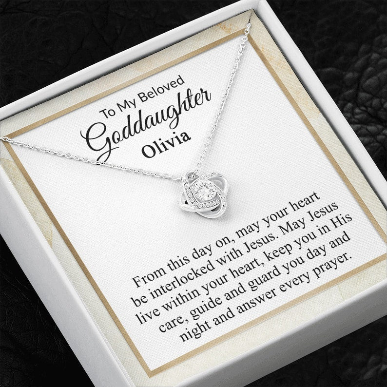 Goddaughter Necklace, Goddaughter Gifts From Godmother, Goddaughter Necklace, Goddaughter Confirmation Gift, First Communion Gift Girl