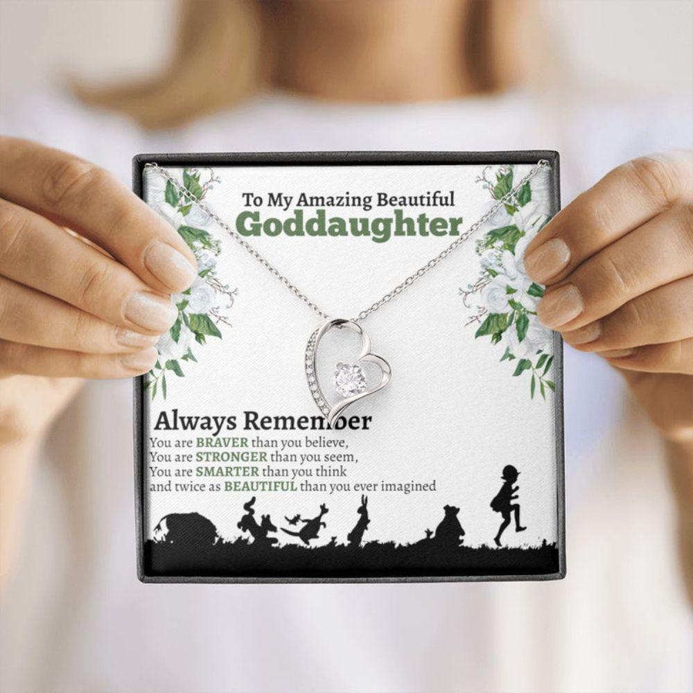 Goddaughter Necklace, Love You To The Moon, Gift From Godmother Necklace