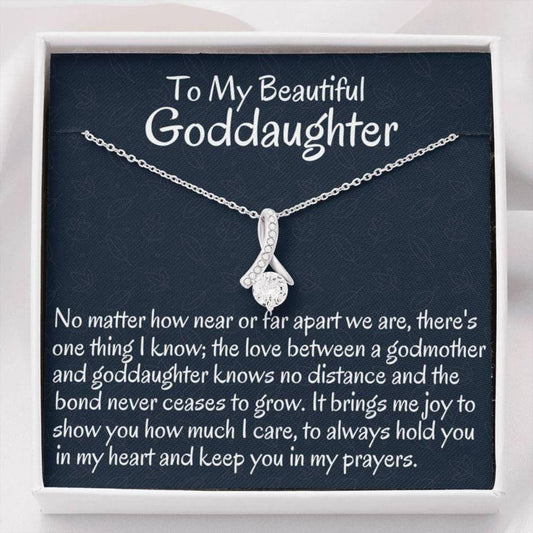 Goddaughter Necklace, To My Goddaughter Necklace Gift From Godmother, Gift For First Communion, Confirmation, Birthday