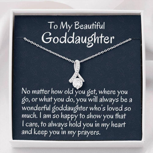 Goddaughter Necklace, To My Goddaughter Necklace Gift From Godmother Necklace Gift For First Communion, Confirmation, Birthday