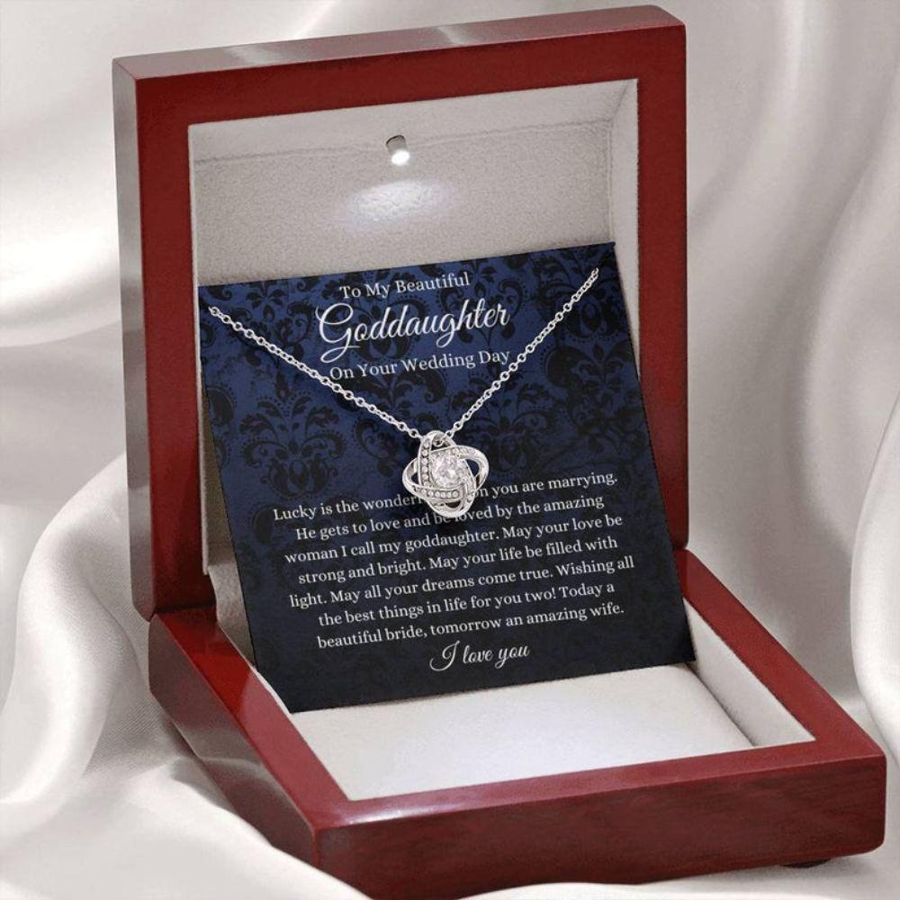 Goddaughter Necklace, Goddaughter Wedding Day Gift, To Bride From Godmother Godfather Necklace