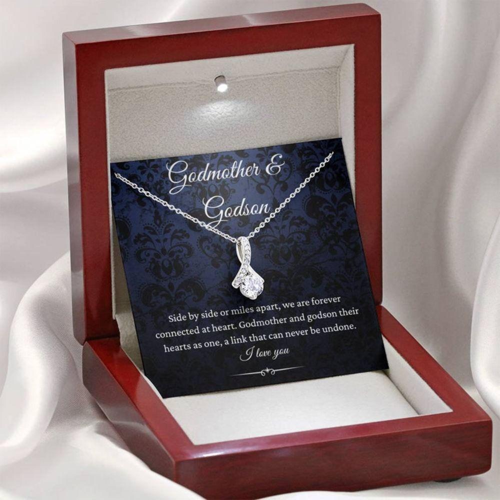 Godmother Necklace, Godson Necklace, Godmother & Godson Necklace, Birthday Gift For Godmother From Godson