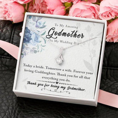 Godmother Necklace, Godmother Of The Bride Gift From Goddaughter, Wedding Gift From Goddaughter, Wedding Gift From Bride To Godmother